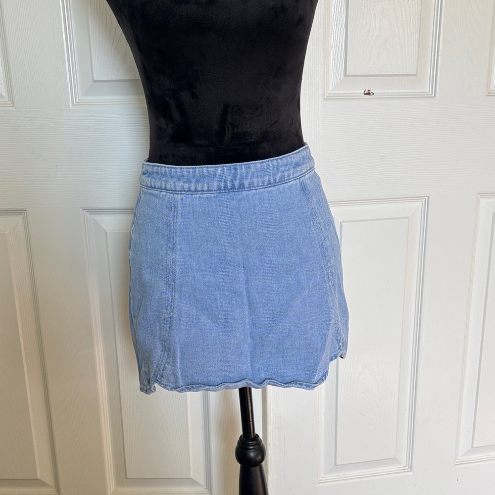PacSun Light Blue Denim Mini Skirt